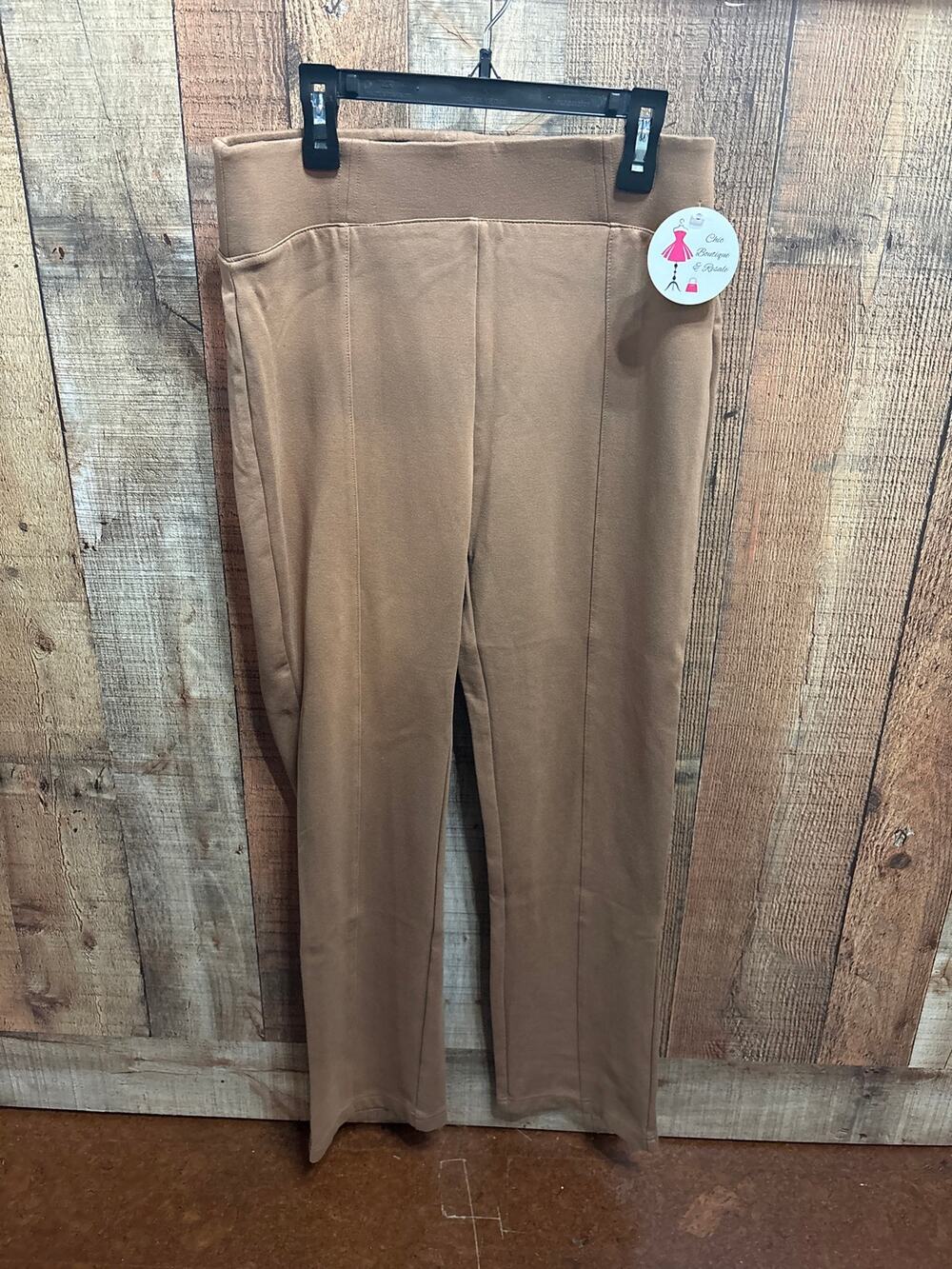 Ophelia Roe High-Rise Tan Stretch Dress Trousers